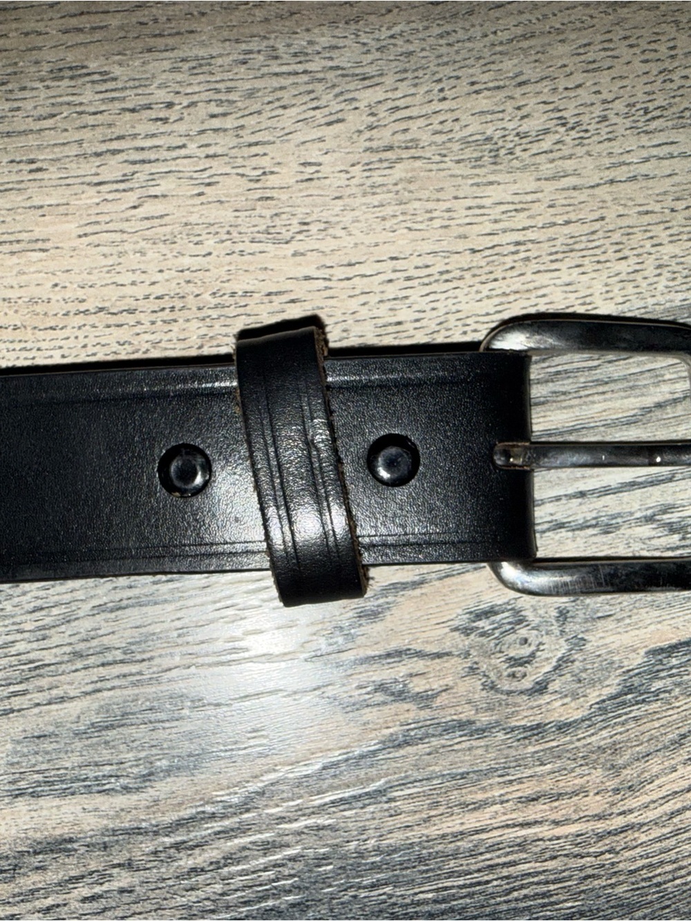 Classic Black Leather Men's Belt - Sleek Everyday Style